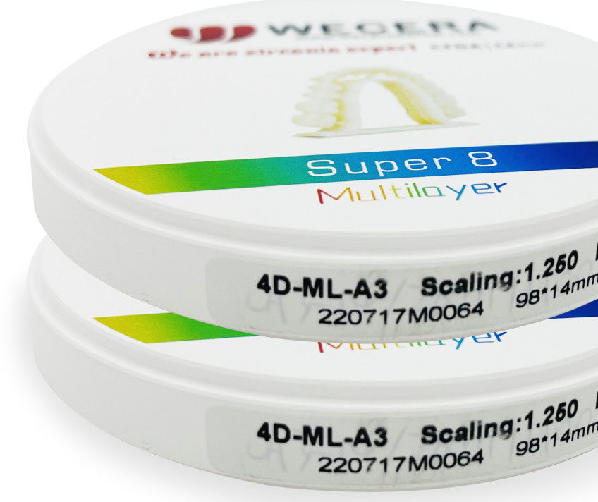 Pre Shaded Zirconia Blocks Multilayer Zirconia Block Compatible Machine Amann Girrbach System Roland VHF Imesicore Dental Crown Blocks